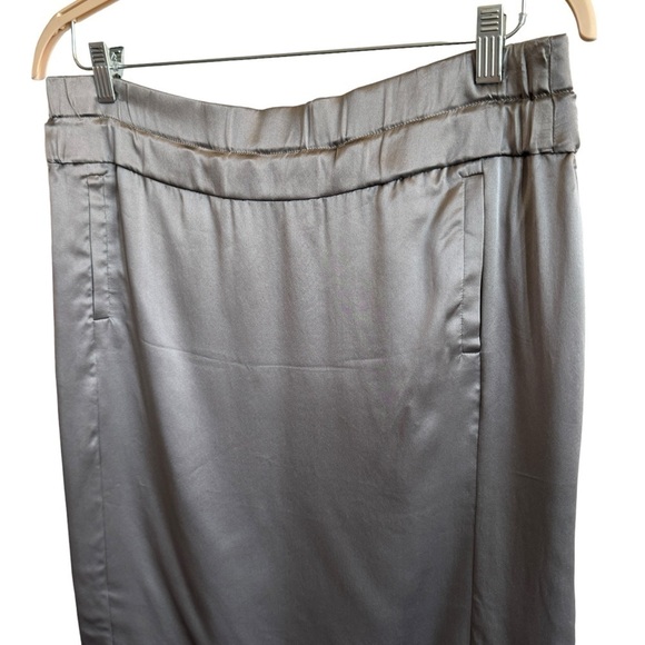 J.Crew Silver 100% Silk Skirt, Size 4 - Picture 2 of 4